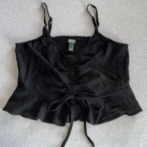 💟Half Price Bundle Add-on💟 Wild fable black ruffled crop camisole